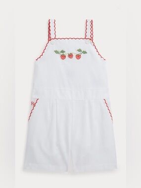 Polo Ralph Lauren linen cotton strawberry romper size 5